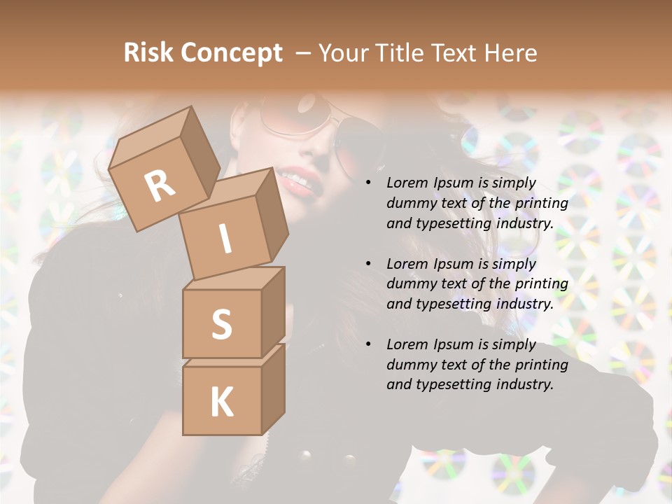 Woman Sunglasses PowerPoint Template