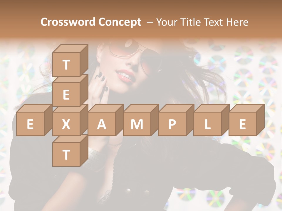 Woman Sunglasses PowerPoint Template