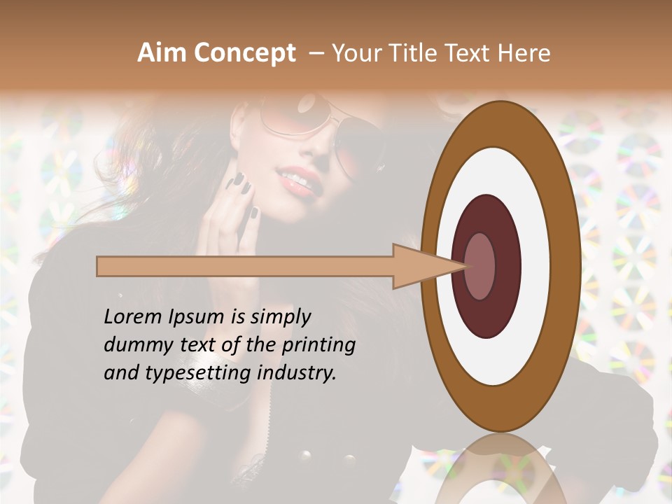 Woman Sunglasses PowerPoint Template
