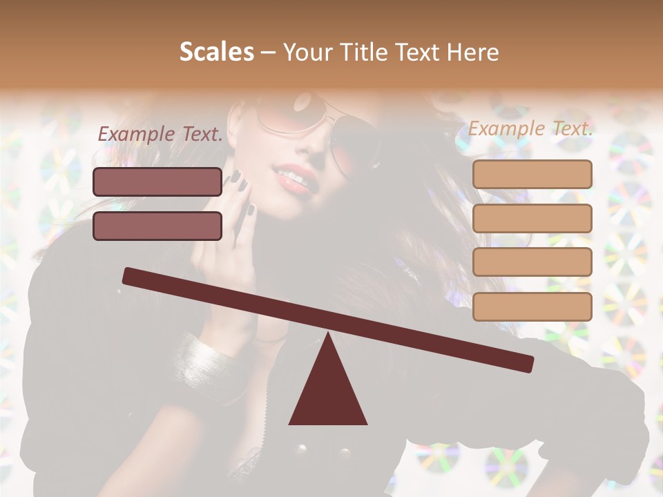 Woman Sunglasses PowerPoint Template