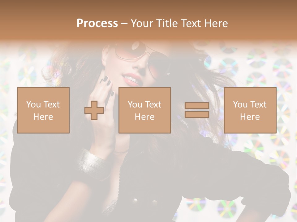 Woman Sunglasses PowerPoint Template