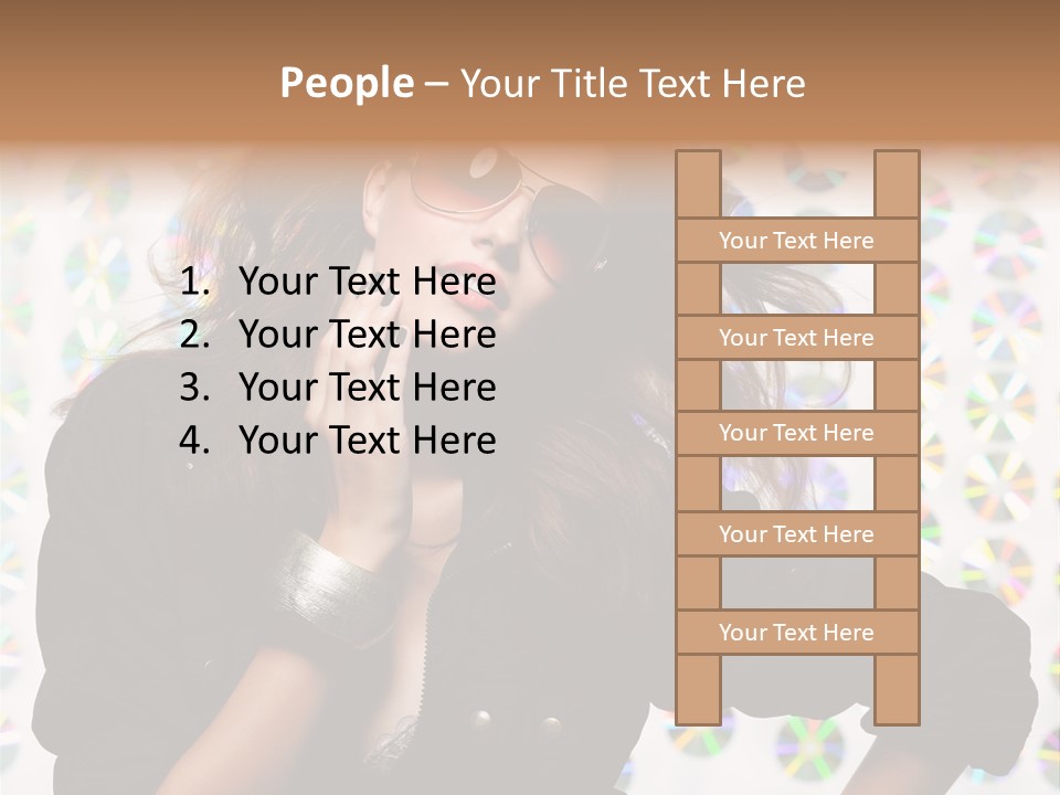 Woman Sunglasses PowerPoint Template