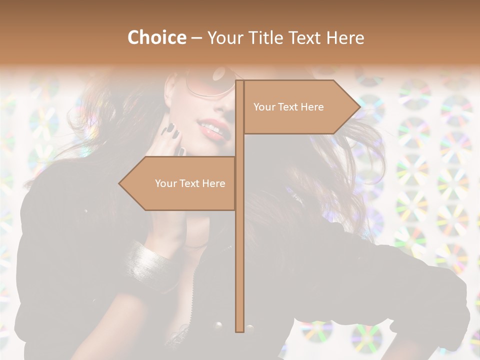 Woman Sunglasses PowerPoint Template