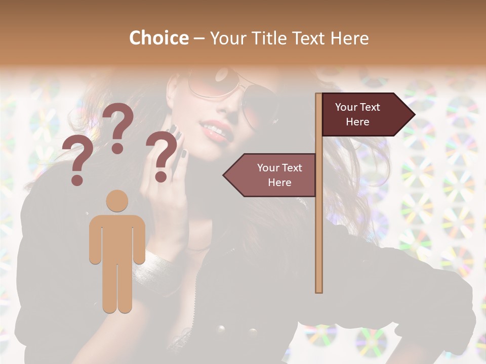 Woman Sunglasses PowerPoint Template