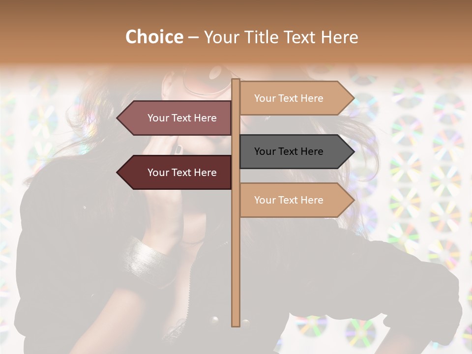 Woman Sunglasses PowerPoint Template