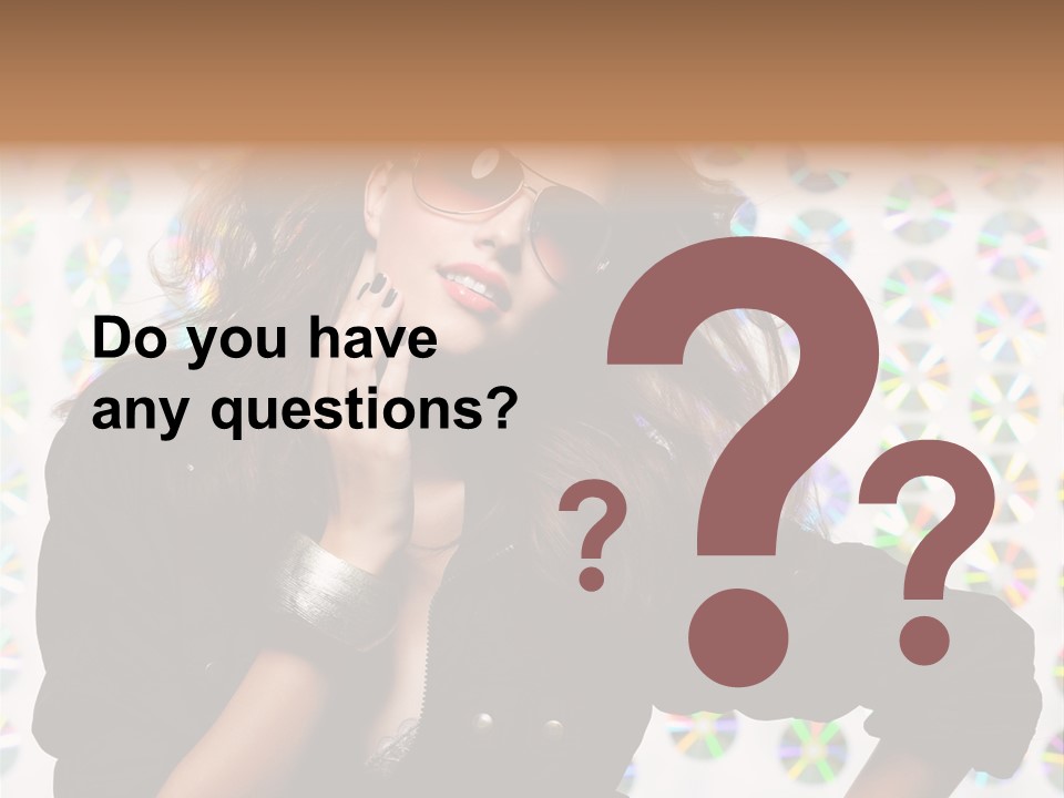 Woman Sunglasses PowerPoint Template