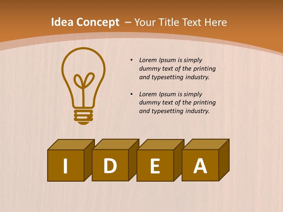 Color Timber Brown PowerPoint Template