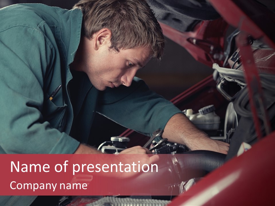 Car Repairer PowerPoint Template