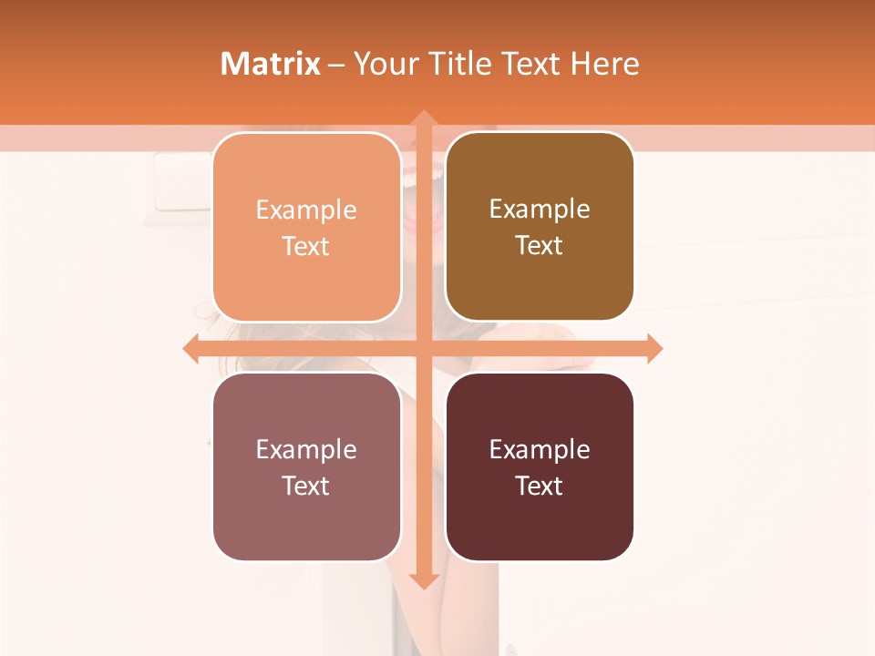 Woman Peeking PowerPoint Template