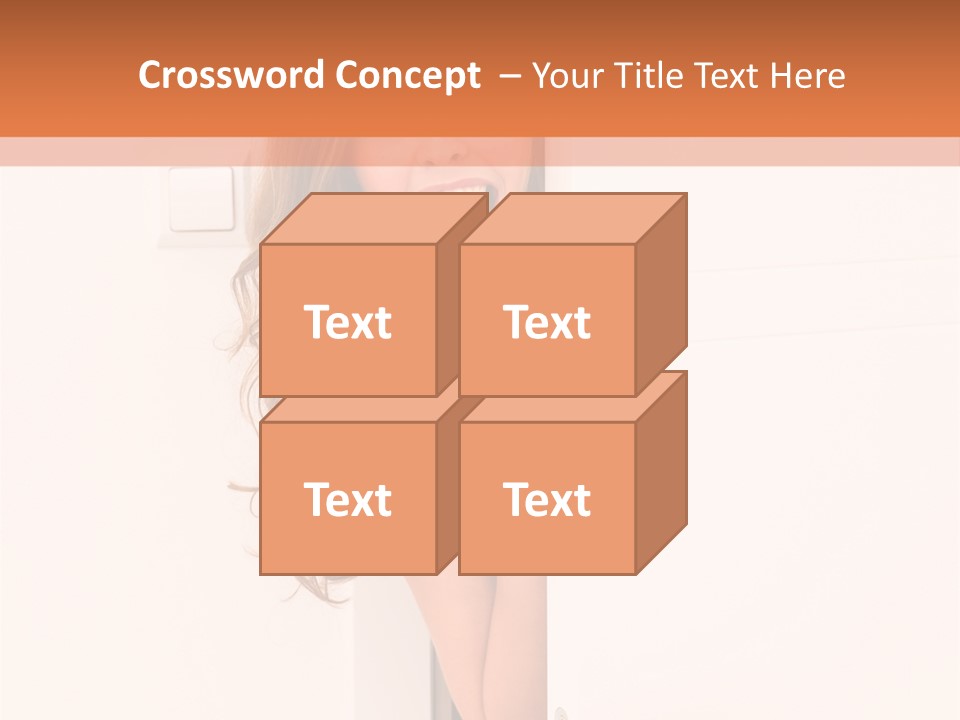 Woman Peeking PowerPoint Template