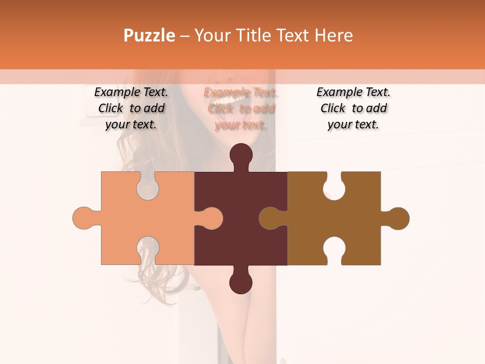 Woman Peeking PowerPoint Template