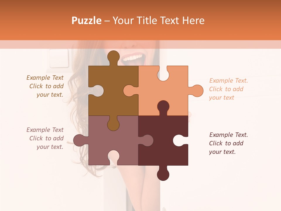 Woman Peeking PowerPoint Template