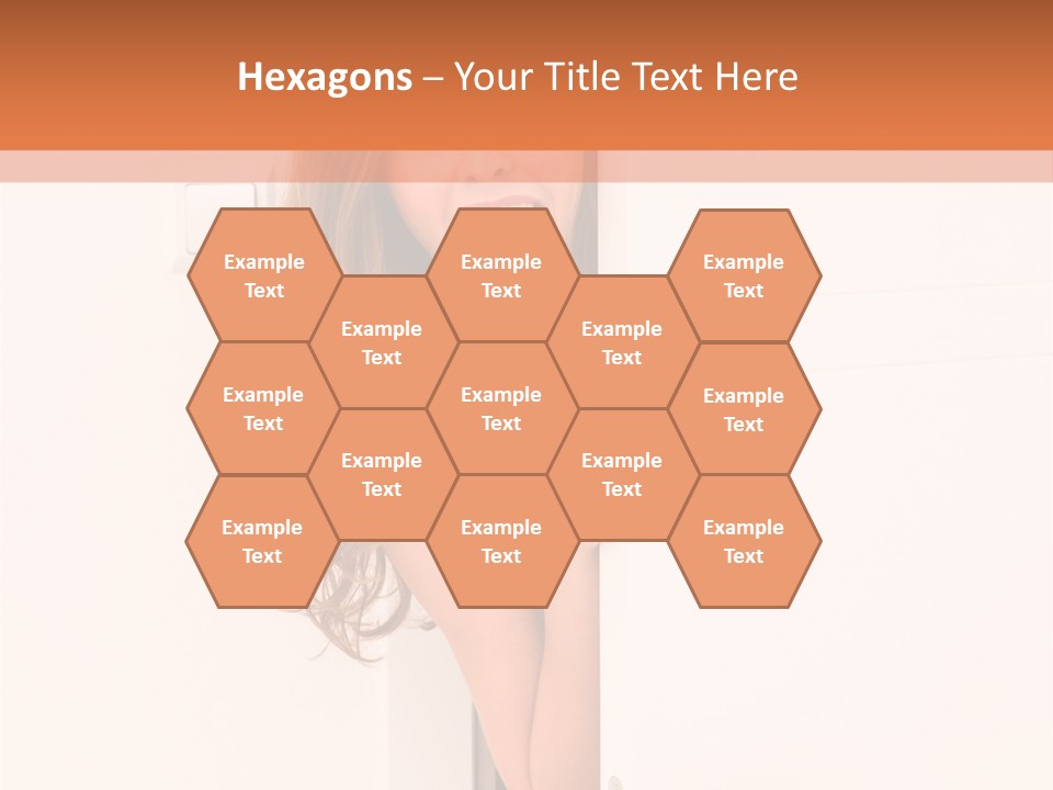 Woman Peeking PowerPoint Template