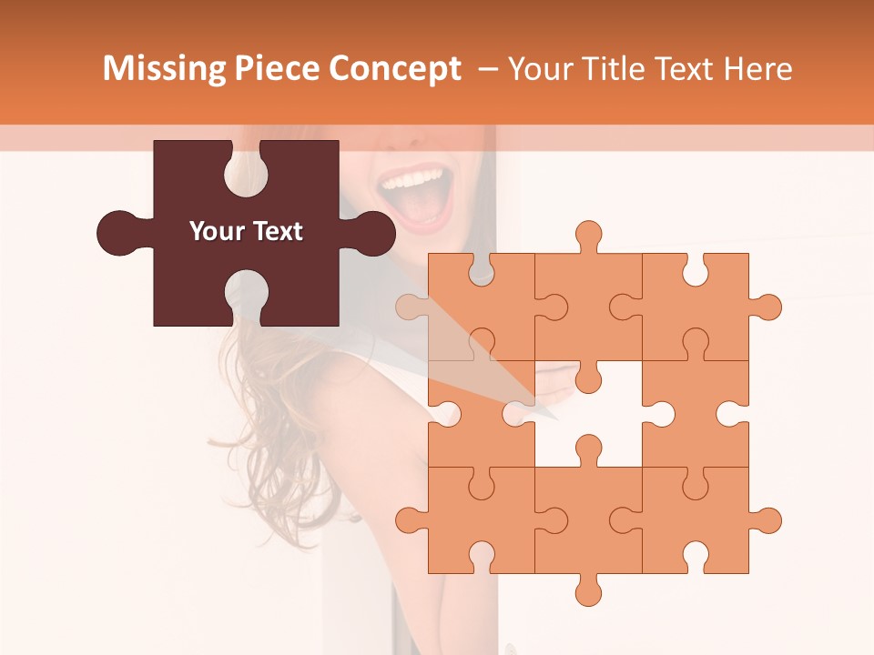 Woman Peeking PowerPoint Template