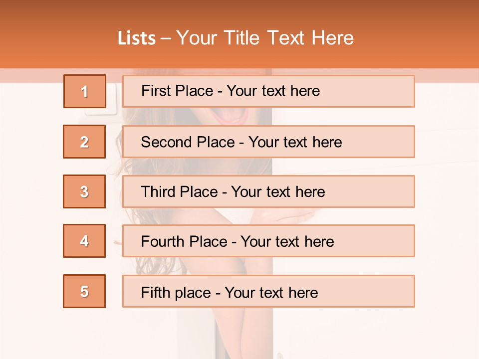 Woman Peeking PowerPoint Template