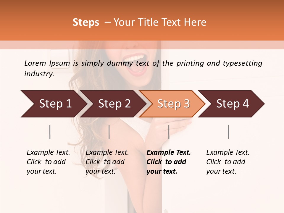 Woman Peeking PowerPoint Template
