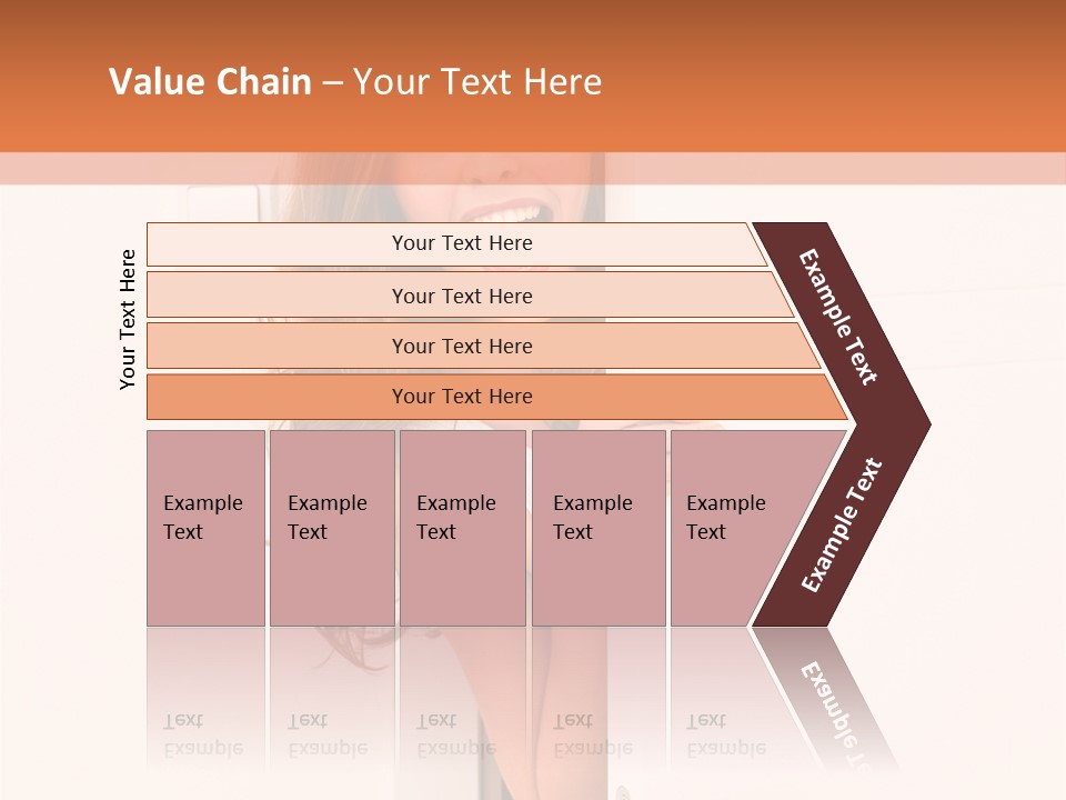 Woman Peeking PowerPoint Template