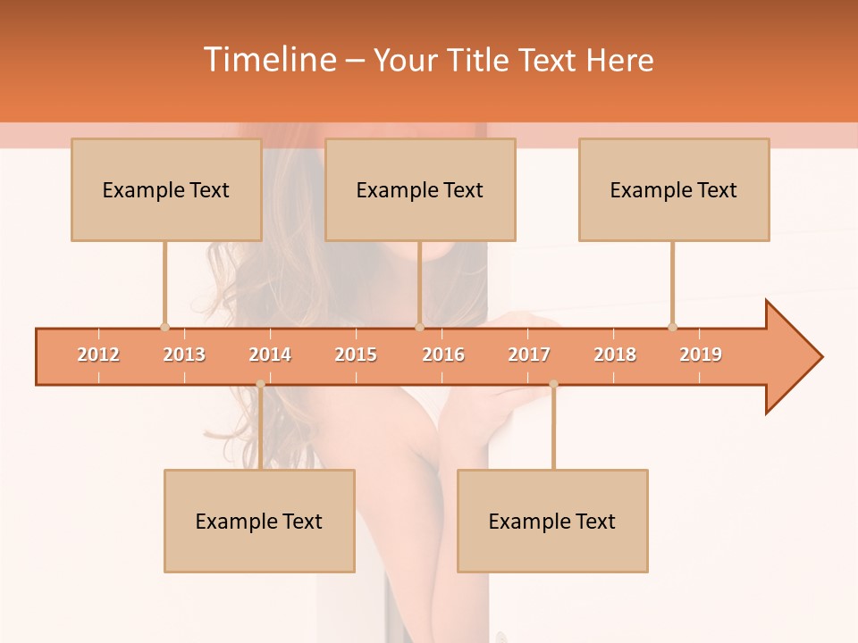 Woman Peeking PowerPoint Template