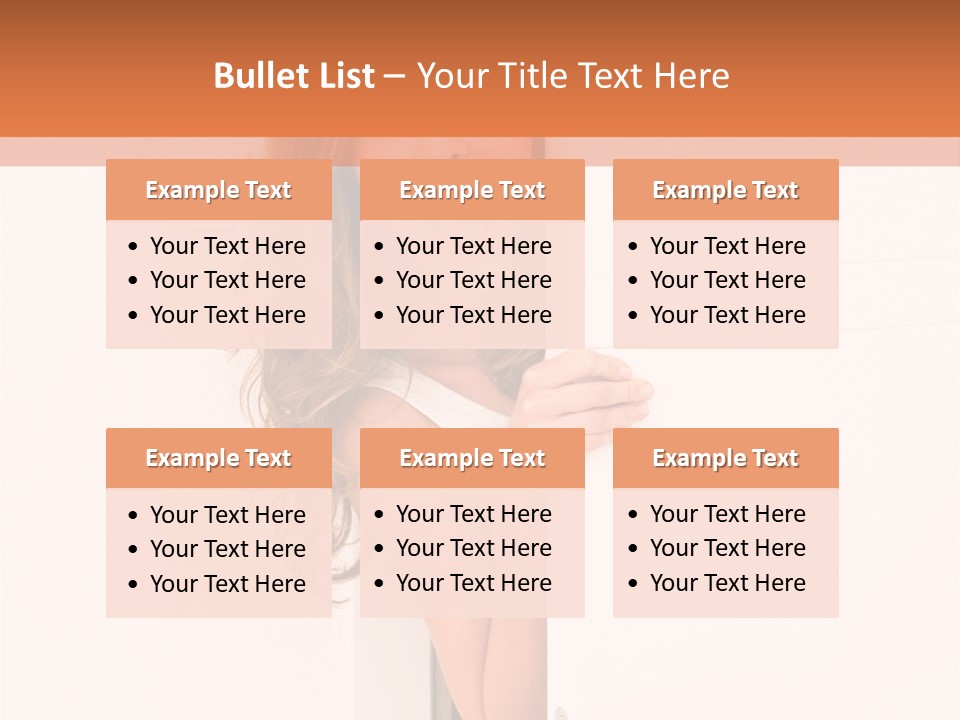 Woman Peeking PowerPoint Template