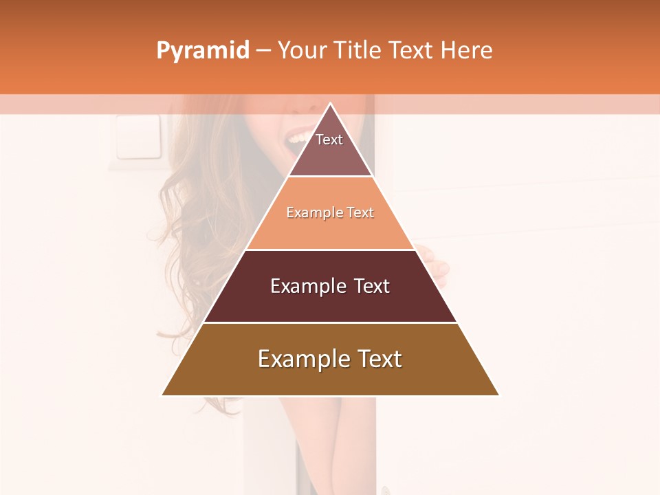 Woman Peeking PowerPoint Template