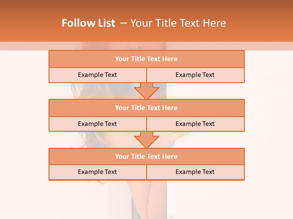 Woman Peeking PowerPoint Template