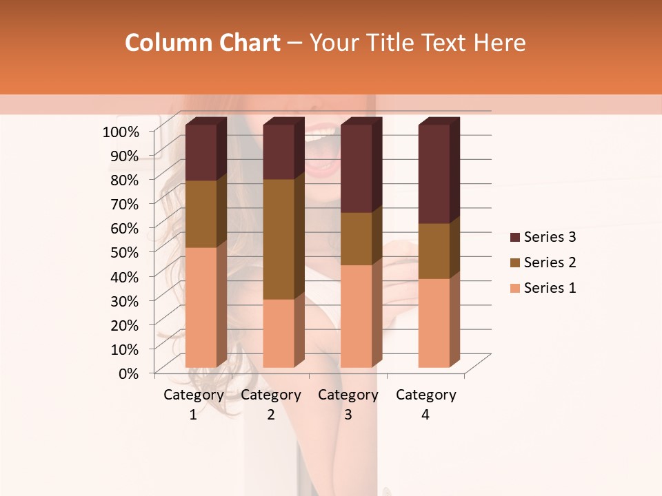 Woman Peeking PowerPoint Template