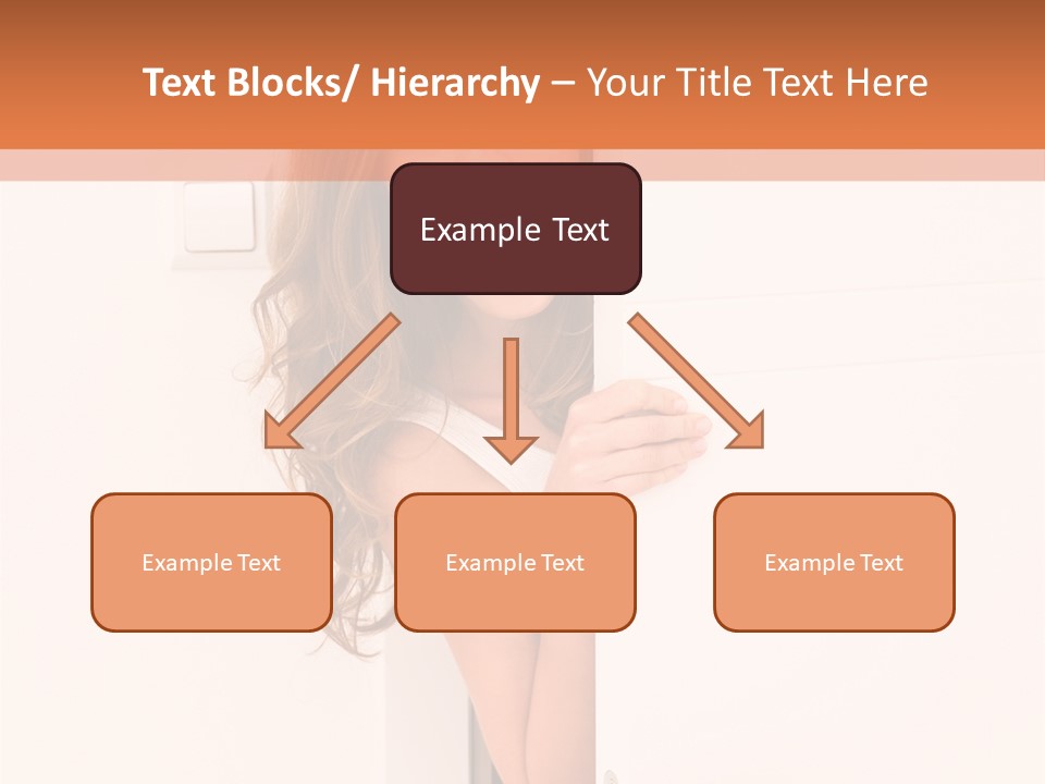 Woman Peeking PowerPoint Template