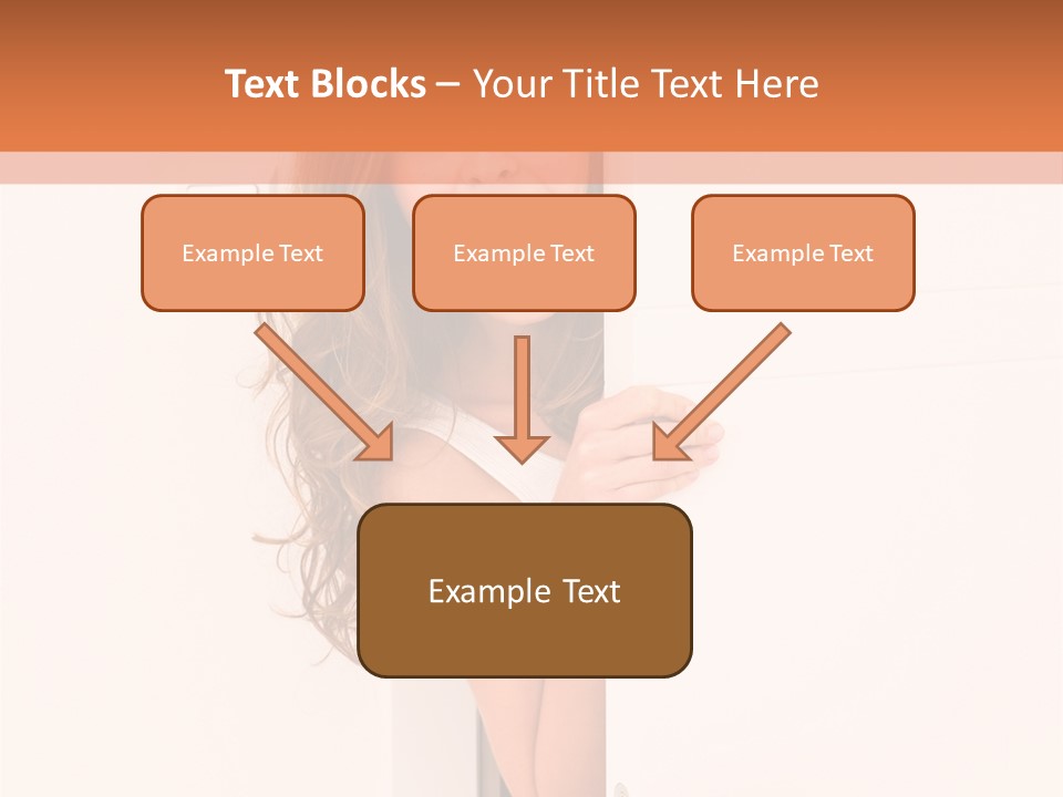 Woman Peeking PowerPoint Template