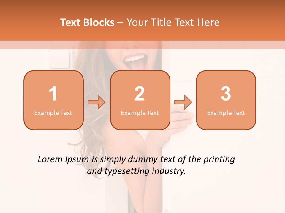 Woman Peeking PowerPoint Template