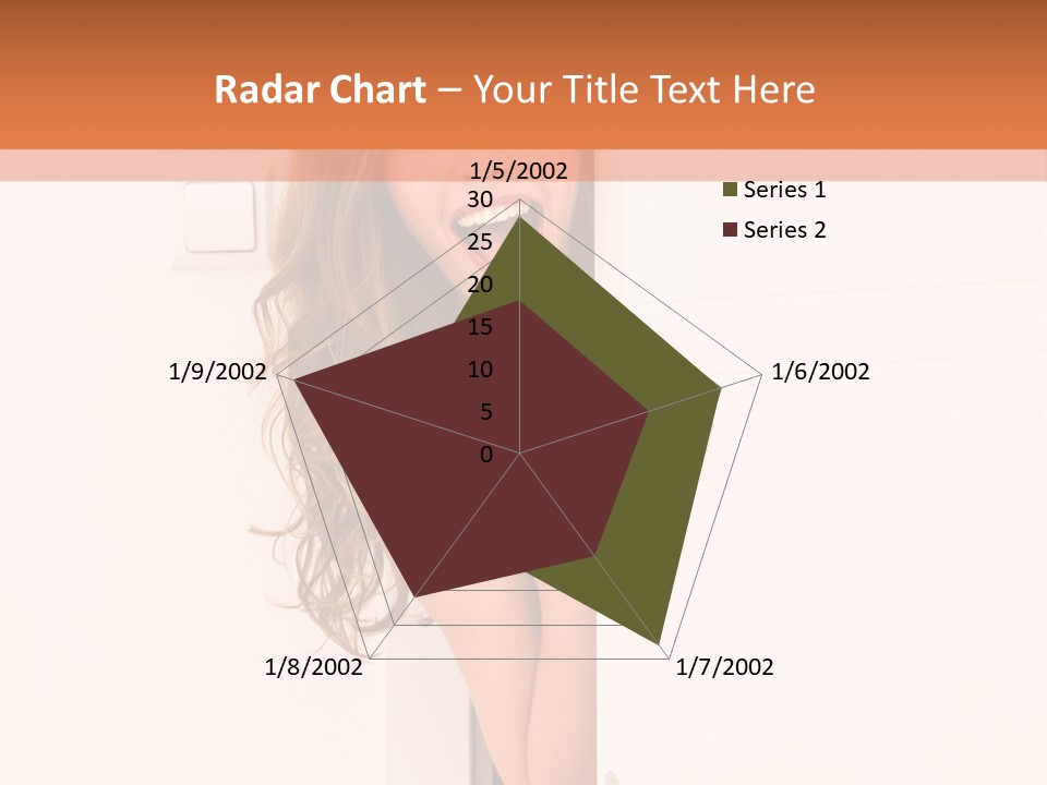 Woman Peeking PowerPoint Template