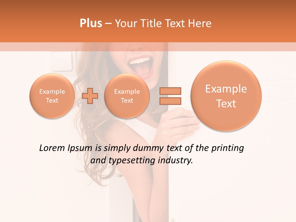 Woman Peeking PowerPoint Template