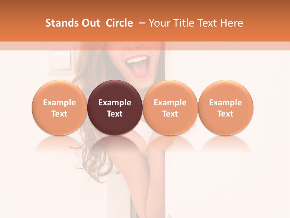 Woman Peeking PowerPoint Template