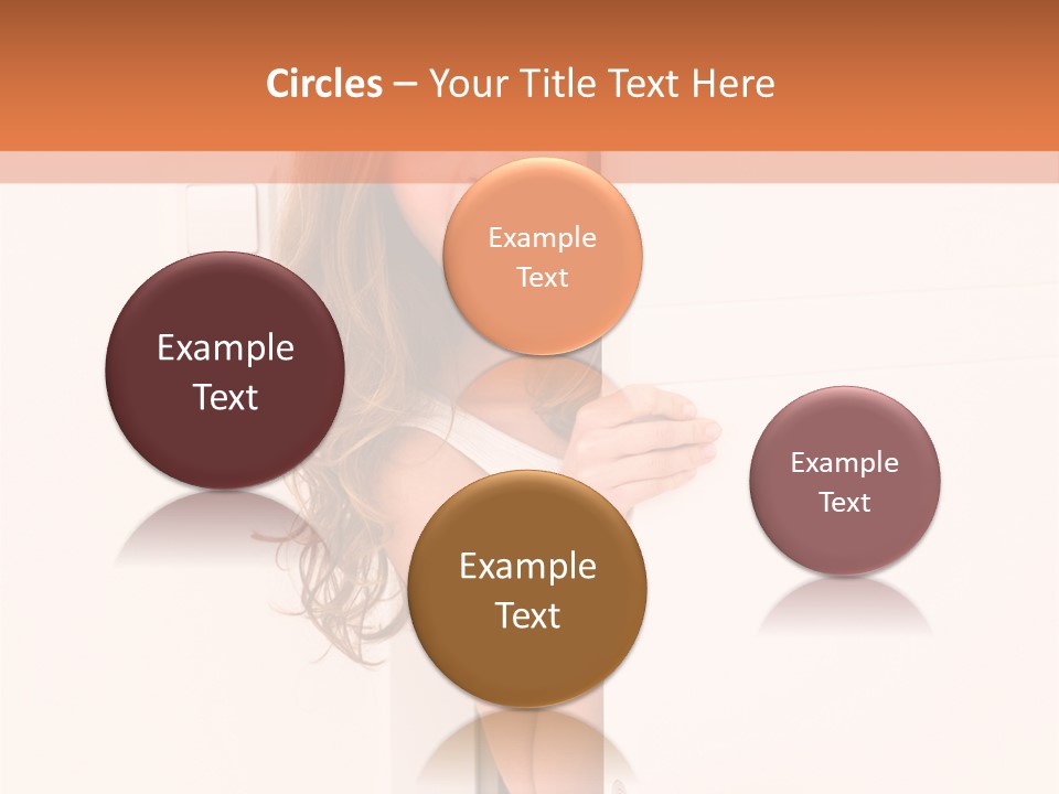 Woman Peeking PowerPoint Template