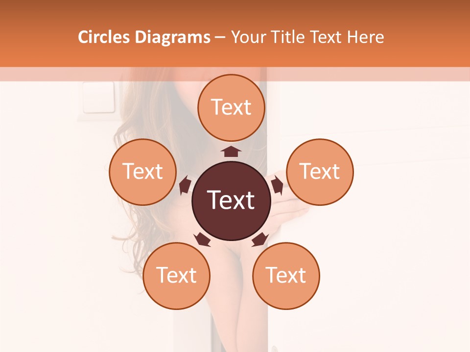 Woman Peeking PowerPoint Template