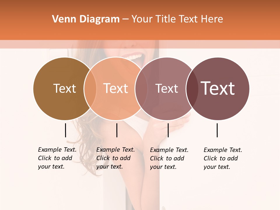 Woman Peeking PowerPoint Template