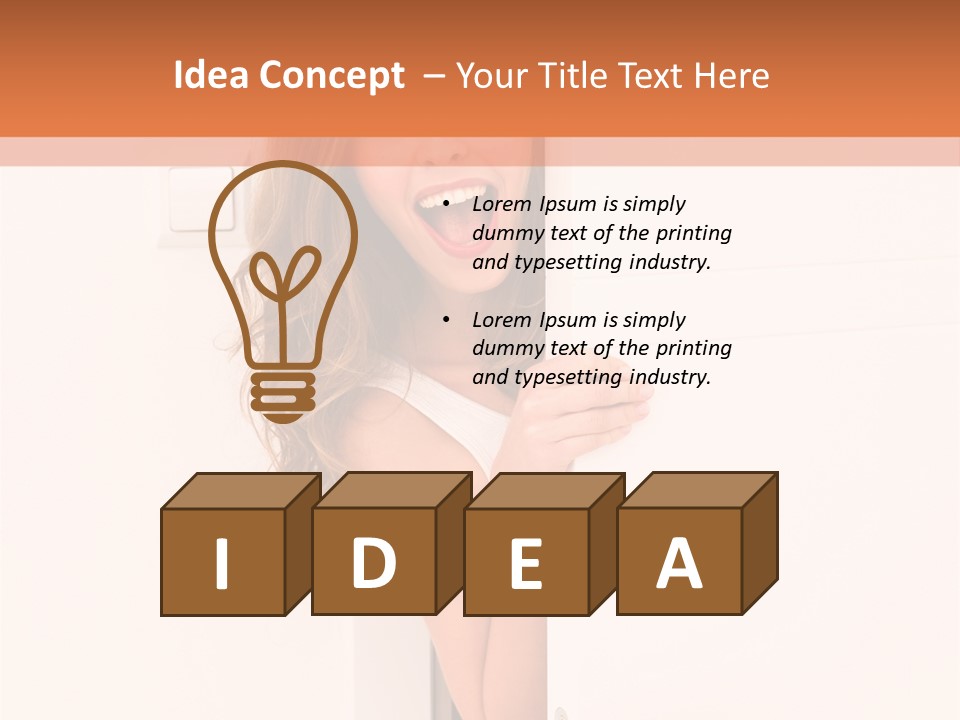 Woman Peeking PowerPoint Template