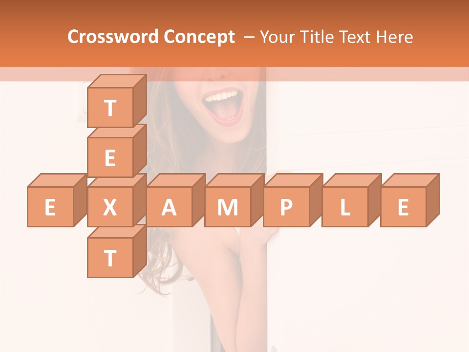 Woman Peeking PowerPoint Template