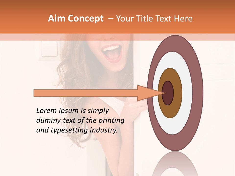 Woman Peeking PowerPoint Template