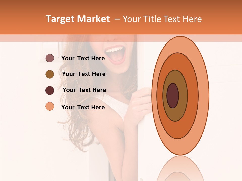 Woman Peeking PowerPoint Template