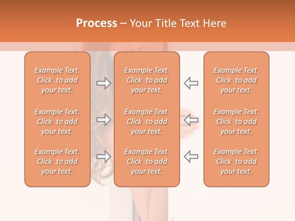 Woman Peeking PowerPoint Template