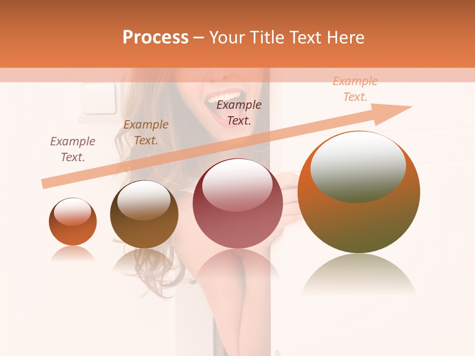 Woman Peeking PowerPoint Template