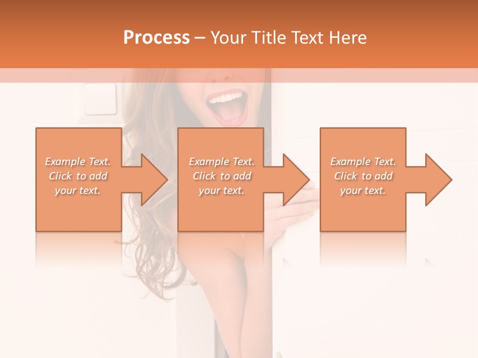 Woman Peeking PowerPoint Template