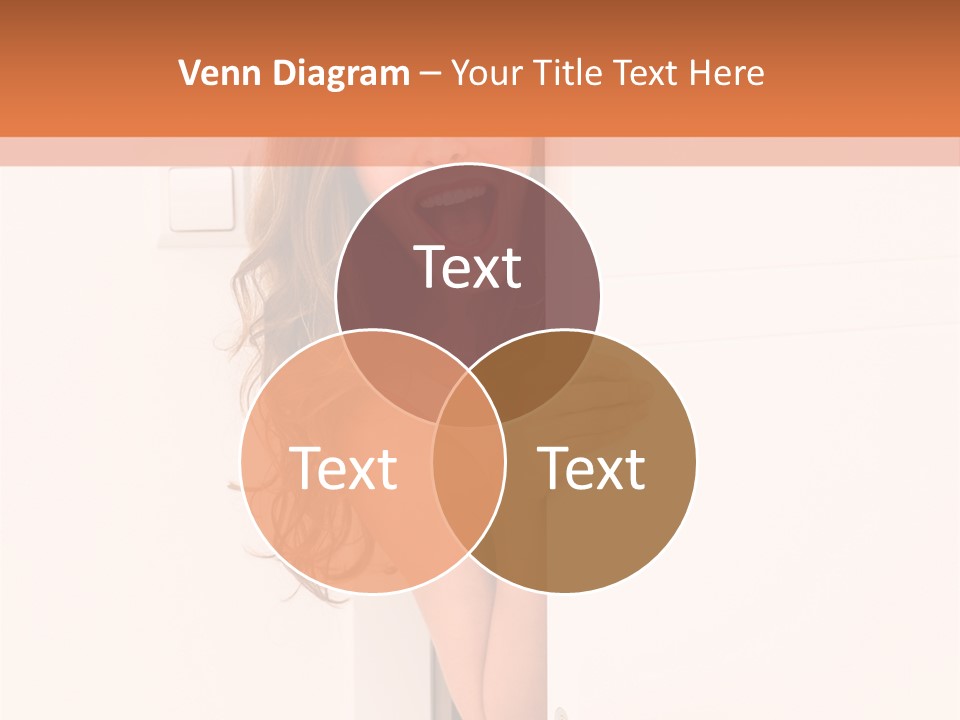 Woman Peeking PowerPoint Template