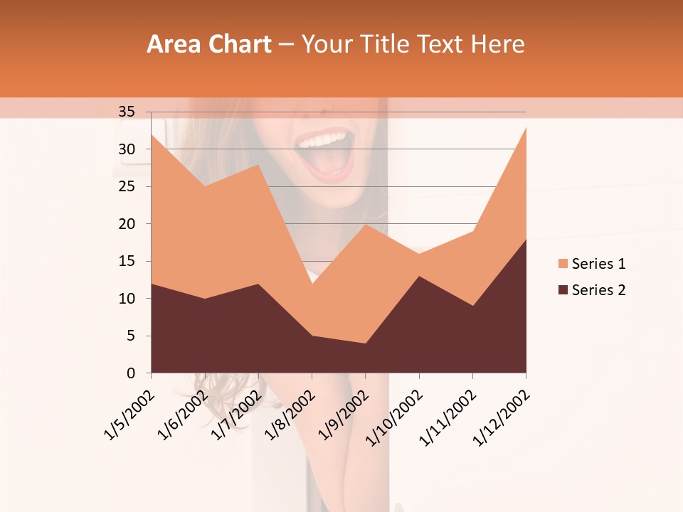 Woman Peeking PowerPoint Template