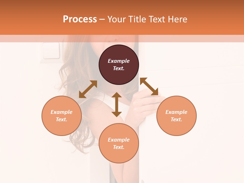 Woman Peeking PowerPoint Template