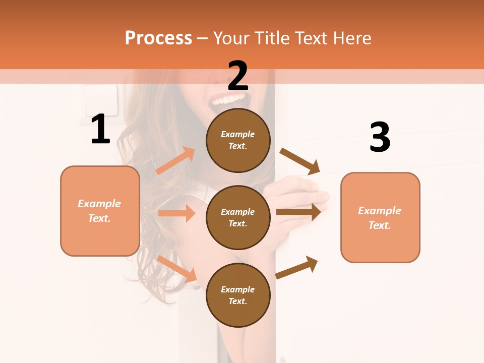 Woman Peeking PowerPoint Template