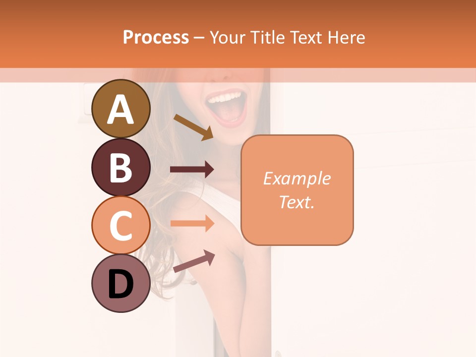 Woman Peeking PowerPoint Template