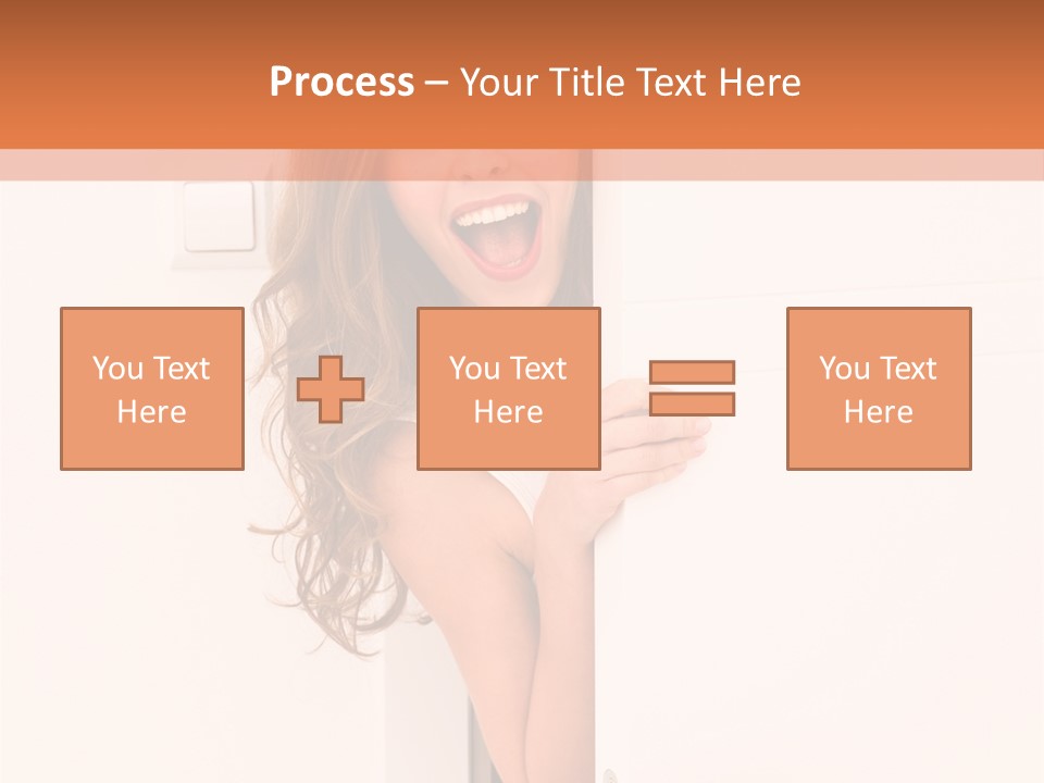 Woman Peeking PowerPoint Template