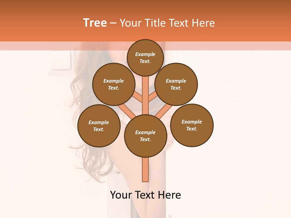 Woman Peeking PowerPoint Template