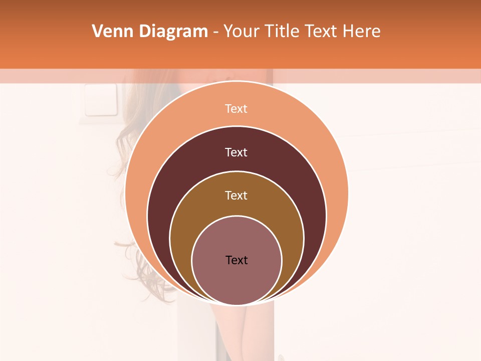 Woman Peeking PowerPoint Template